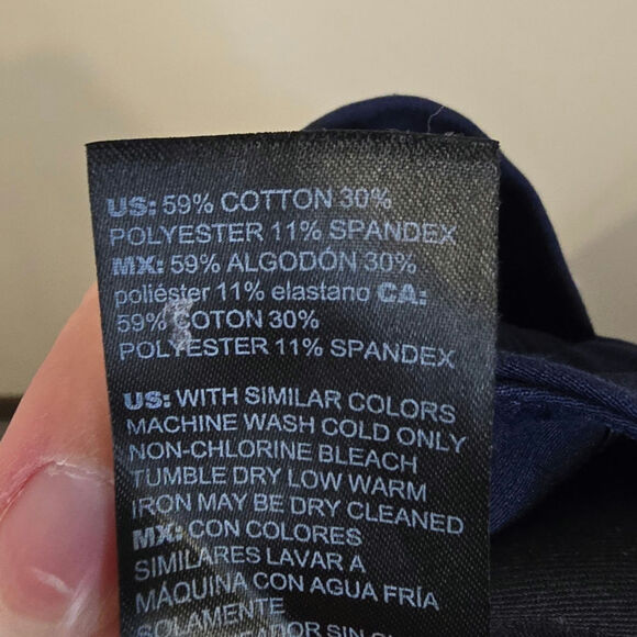 Women's WHBM Navy Blue "Ines Curvy Boot Leg" Dress Pants Trousers | Size 6 - Picture 12 of 12